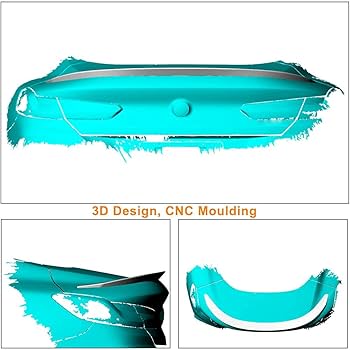 Amazon.com: KGNHUI Dry Carbon Fiber Rear Spoiler Fits for